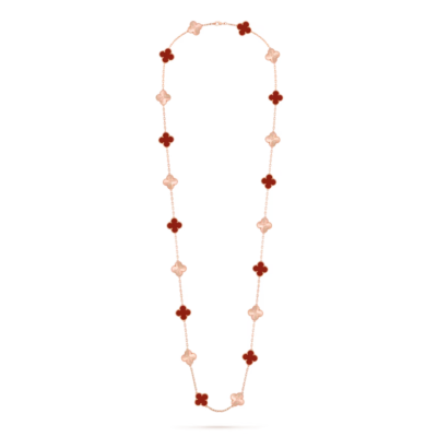 Vintage Alhambra long necklace, 20 motifs - Image 4