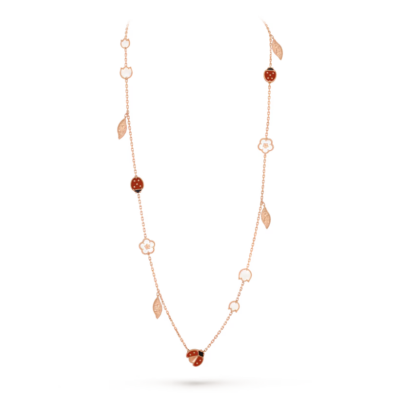 Lucky Spring long necklace, 15 motifs