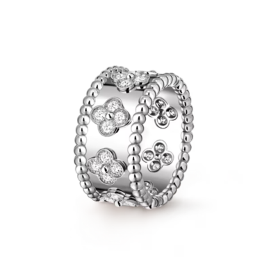 Perlée clovers ring, small model