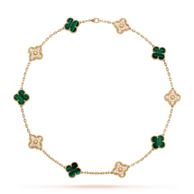 Van Cleef & Arpels Vintage Alhambra Necklace, 10 Motifs