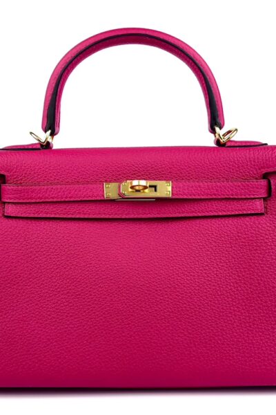 Hermès Kelly 25 Framboise Pink Togo Bag